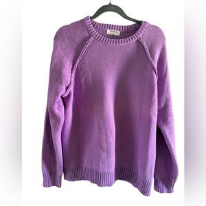 NWOT ZENANA Easily Enduring Chenille Knit Raglan Sweater Soft Orchid Small